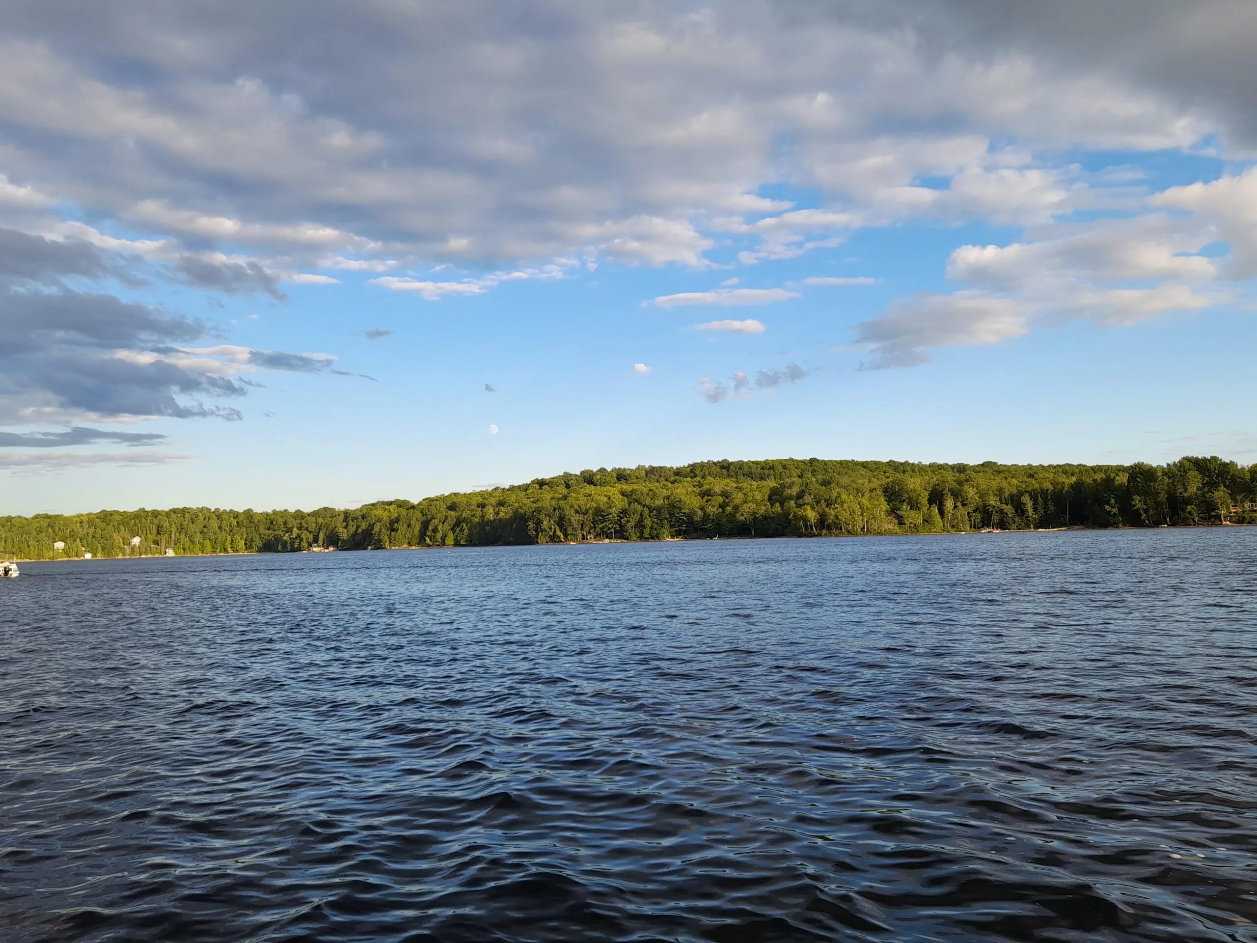 Cottage deck overlooking the lake