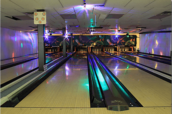 Bowling lanes at Fast Lane Bowling